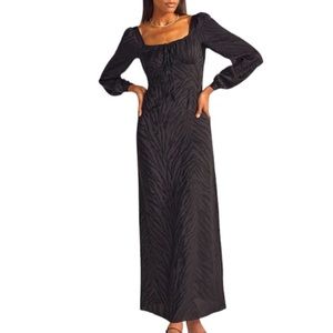 NWT Favorite Daughter Black Zebra Jacquard The One That Got Away Dress - Sz 10